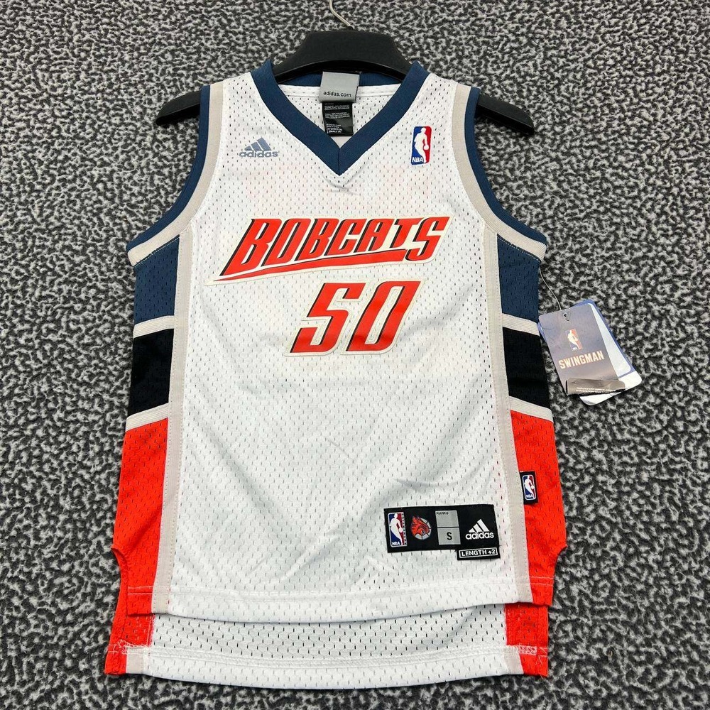 Charlotte Bobcats Okafor #50 Jersey Shirt Youth Small 8‎ Adidas V-Neck New S